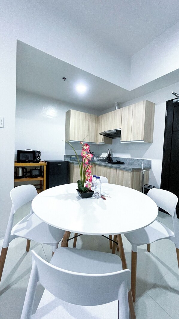 Shared Dormitory, 1 Bedroom, Balcony | Dining - Room-refreshing Studio Escape With Home (Iloilo)