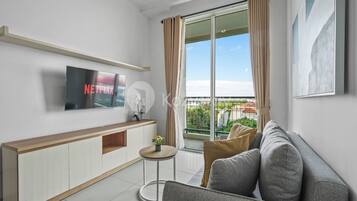 Apartemen, 1 kamar tidur, pemandangan laut | Area keluarga | Smart TV, Netflix, dan layanan streaming