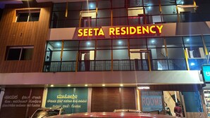 A building with a sign reading "SEETA RESIDENCY" and a reception area. - Seeta Residency (Gokarna)