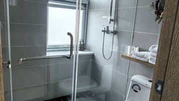 Standard Double Room, Mountain View | Bathroom | Shower, free toiletries, hair dryer, slippers