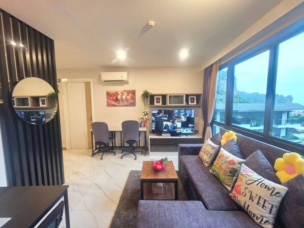 Appartamento, 1 camera da letto, accessibile ai disabili, balcone | Soggiorno