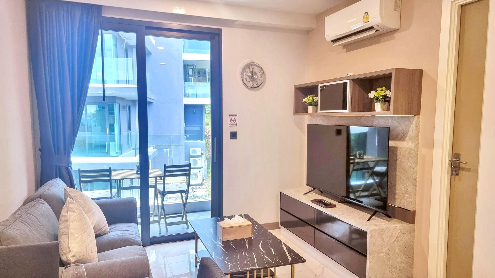 Lägenhet - 1 sovrum - tillgänglighetsanpassat - balkong | Vardagsrum