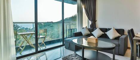 Apartamento, 2 habitaciones, accesible para personas con discapacidad, balcón | Zona de estar