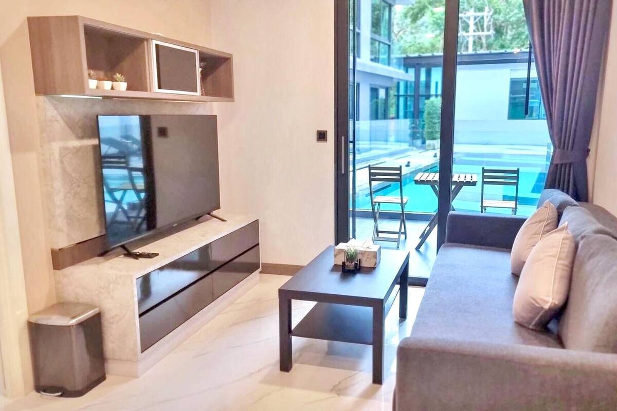 Lägenhet - 1 sovrum - tillgänglighetsanpassat - balkong | Vardagsrum