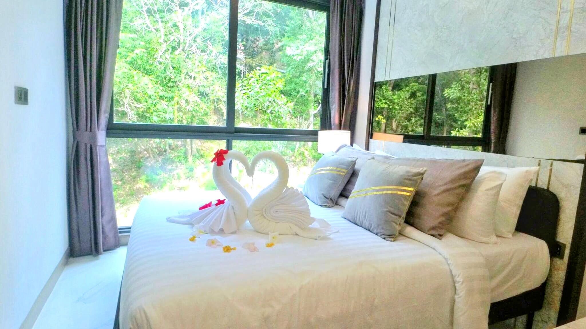 อพาร์ทเมนท์, 2 ห้องนอน, พร้อมสิ่งอำนวยความสะดวกสำหรับผู้พิการ, ระเบียง | 1 ห้องนอน