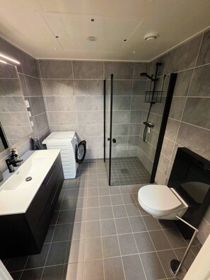Shower, hair dryer