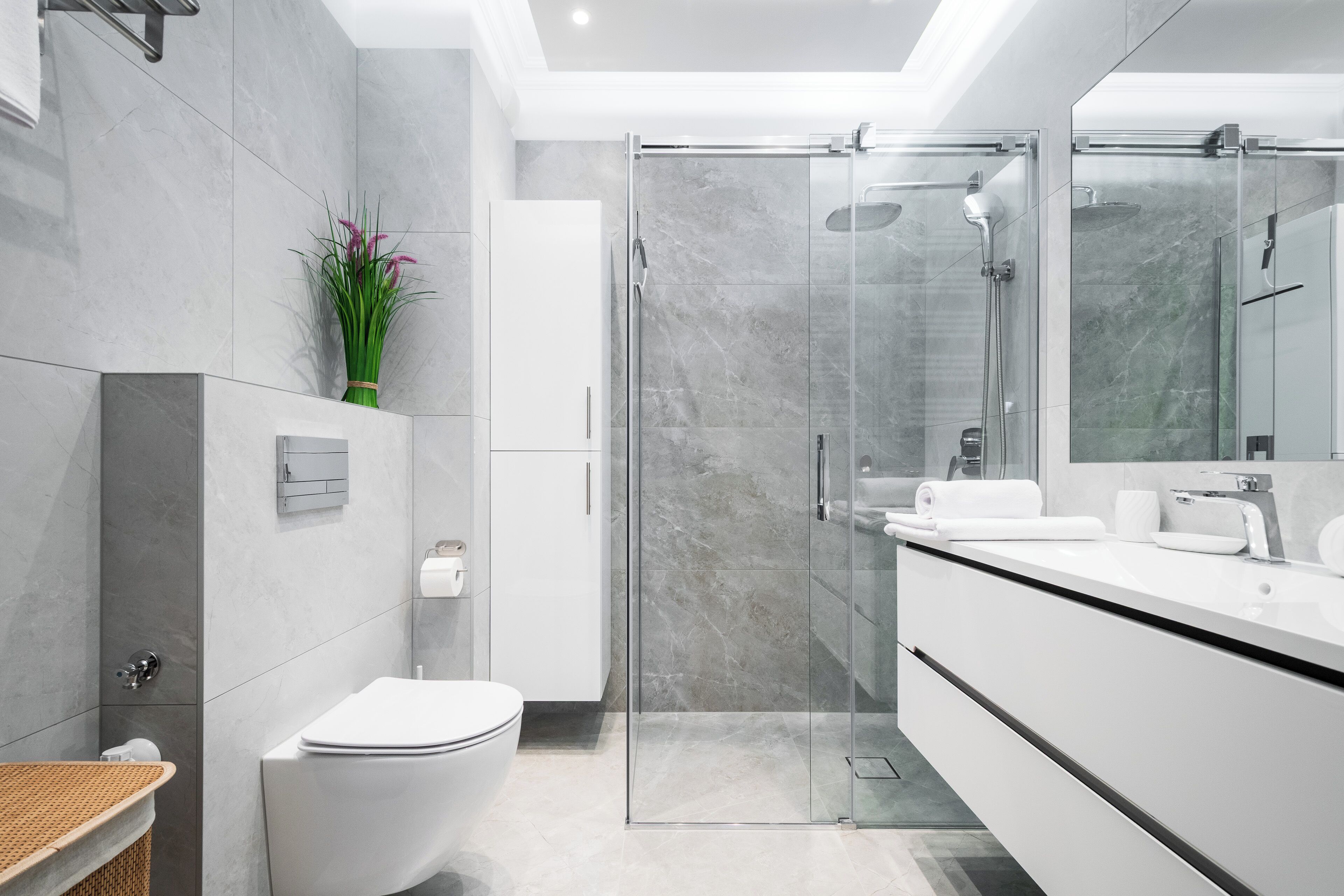 Lejlighed (57) | Badeværelse | Bruser, håndklæder