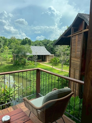 Habitació individual Deluxe, balcó, vistes al jardí | Terrassa o pati