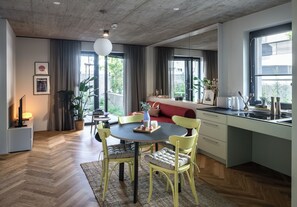 Departamento superior, para no fumadores, balcón | Área de sala de estar