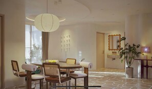 Penthouse Mewah, balkon, pemandangan kota | Area keluarga