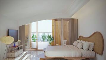 Luxury Penthouse, Balcony, City View | Desk, laptop workspace, free WiFi