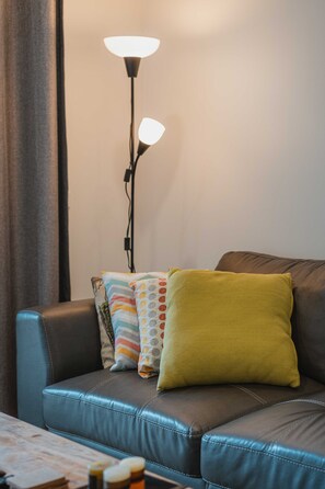 Apartment | Living area - Lonsdale St 1-bed Unit With Study Area and Parking (Canberra)