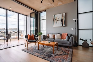 Apartment | Living area - Stunning 1-bed Above Foreshore With Water Views (Canberra)