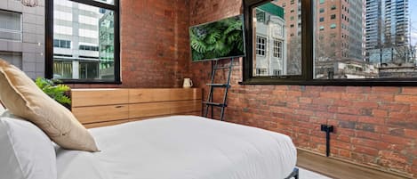 1 غرفة نوم وملاءات أسرّة