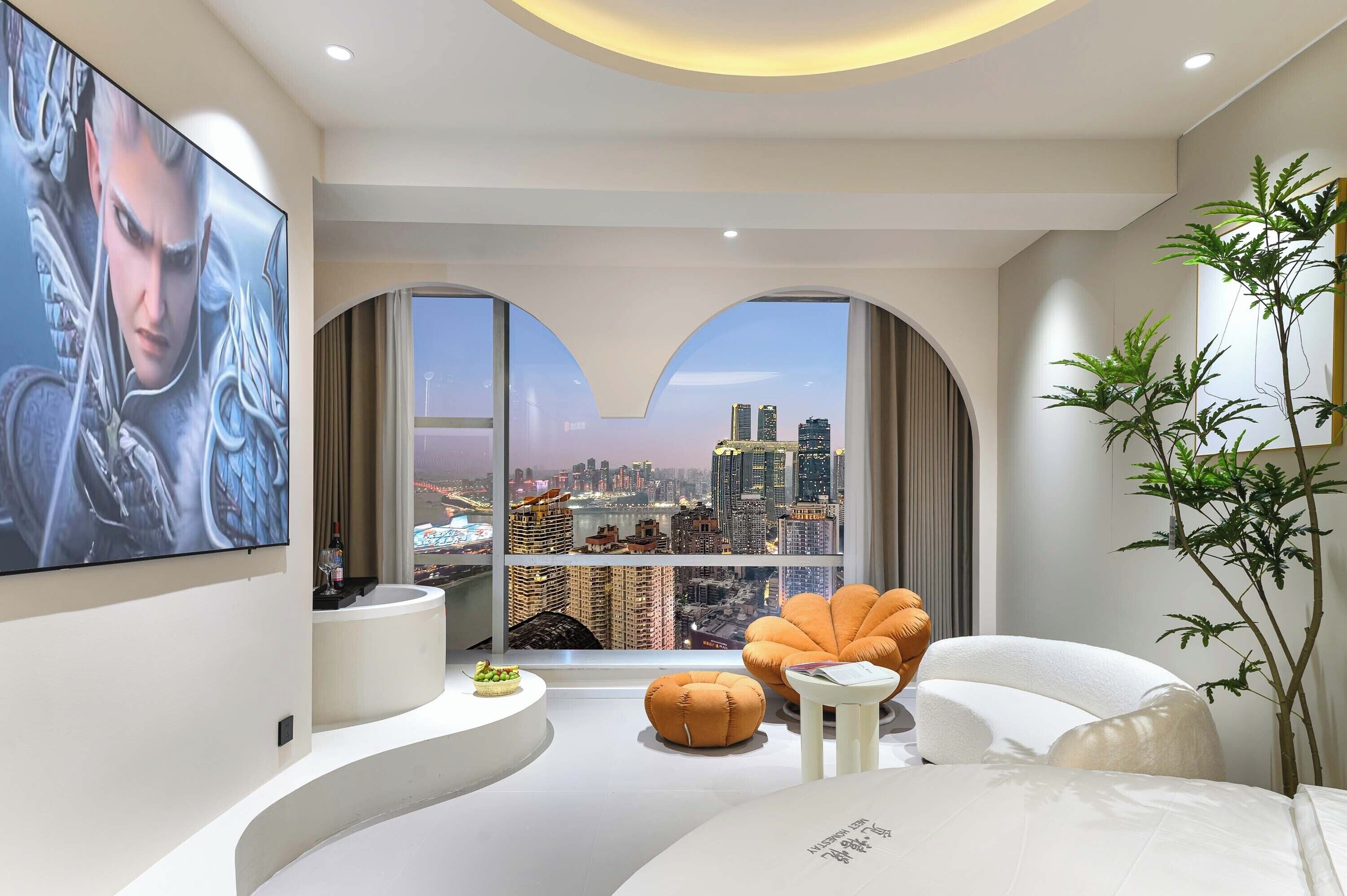 ห้องซิกเนเจอร์ดับเบิล, วิวเมือง | พื้นที่ทำงานแบบใช้แล็ปท็อป, ผ้าม่านกันแสง, ห้องเก็บเสียง, Wi-Fi ฟรี