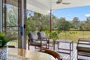Balcony - Quiet Ninderry Cottage With Peaceful Rural Outlook (Sunshine Coast)
