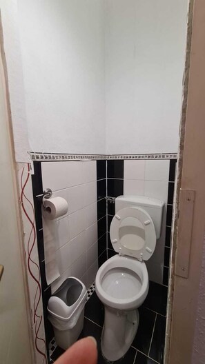 Basic Apartment | Bathroom | Shower, free toiletries, hair dryer, towels