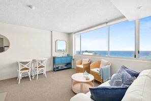 Apartment | Living area - Wake Up to the Ocean: 1-bed With Pool & Views (Sydney)
