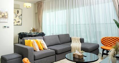 Charming 2-bedroom apartment with AC in vibrant Dubai-Jumeira Village Circle