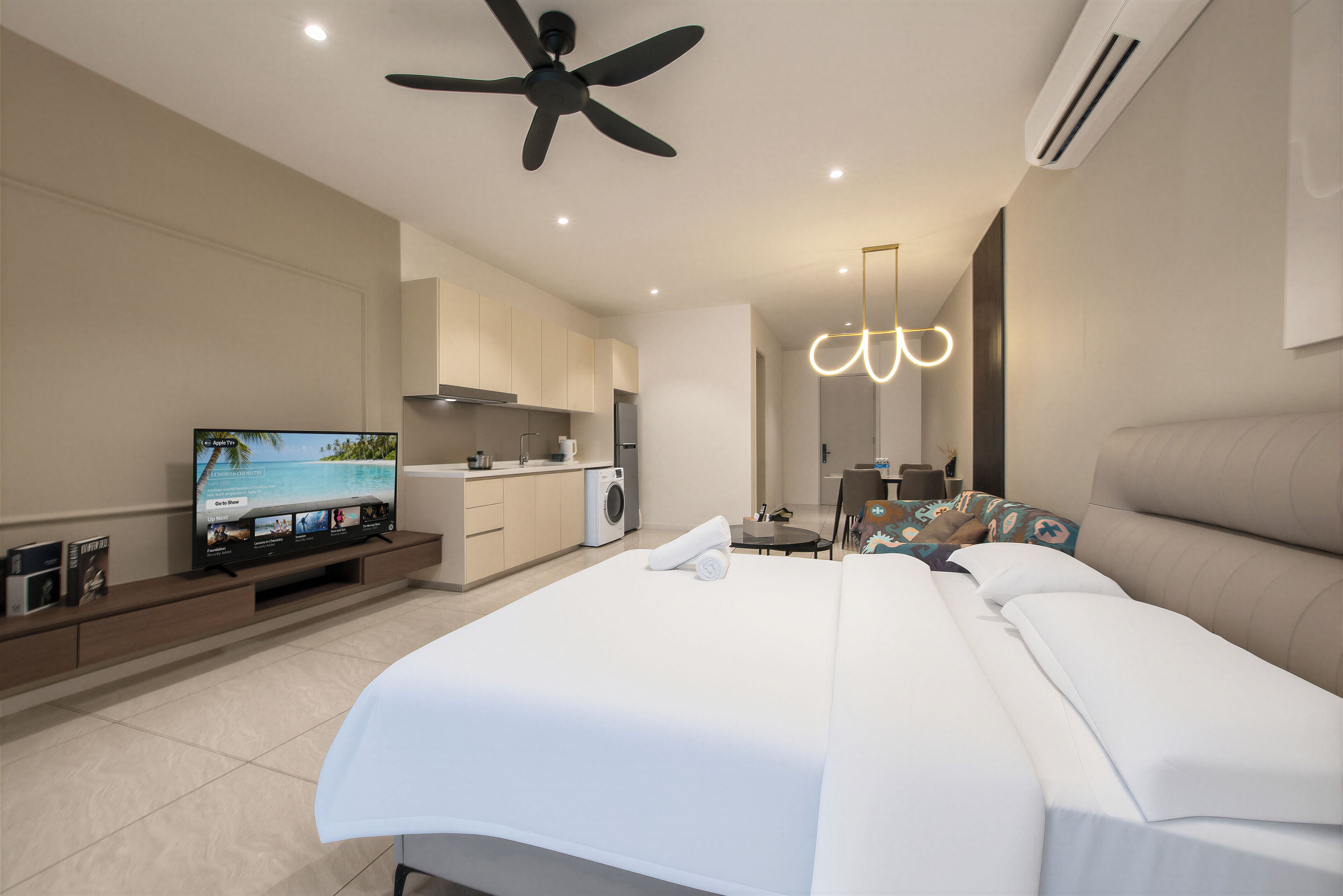Comfort Studio Suite, 2 Double Beds, Balcony, City View | Hypo-allergenic bedding, desk, laptop workspace, blackout drapes