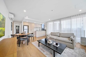 Apartment | Living room - 2-bed Haven: Impeccable Interiors & Chic Amenities (Canberra)