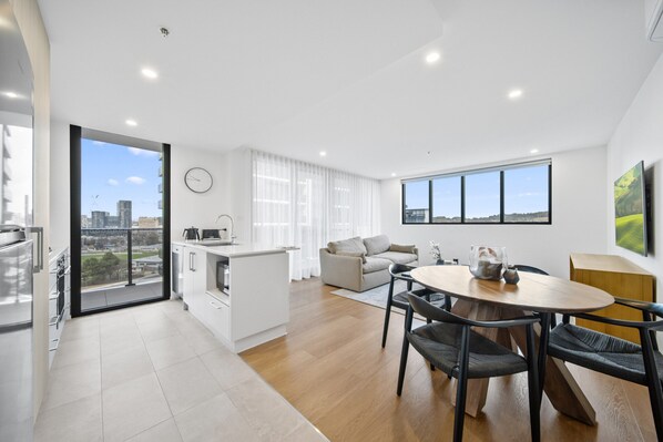 Apartment | Living room - 2-bed Haven: Impeccable Interiors & Chic Amenities (Canberra)