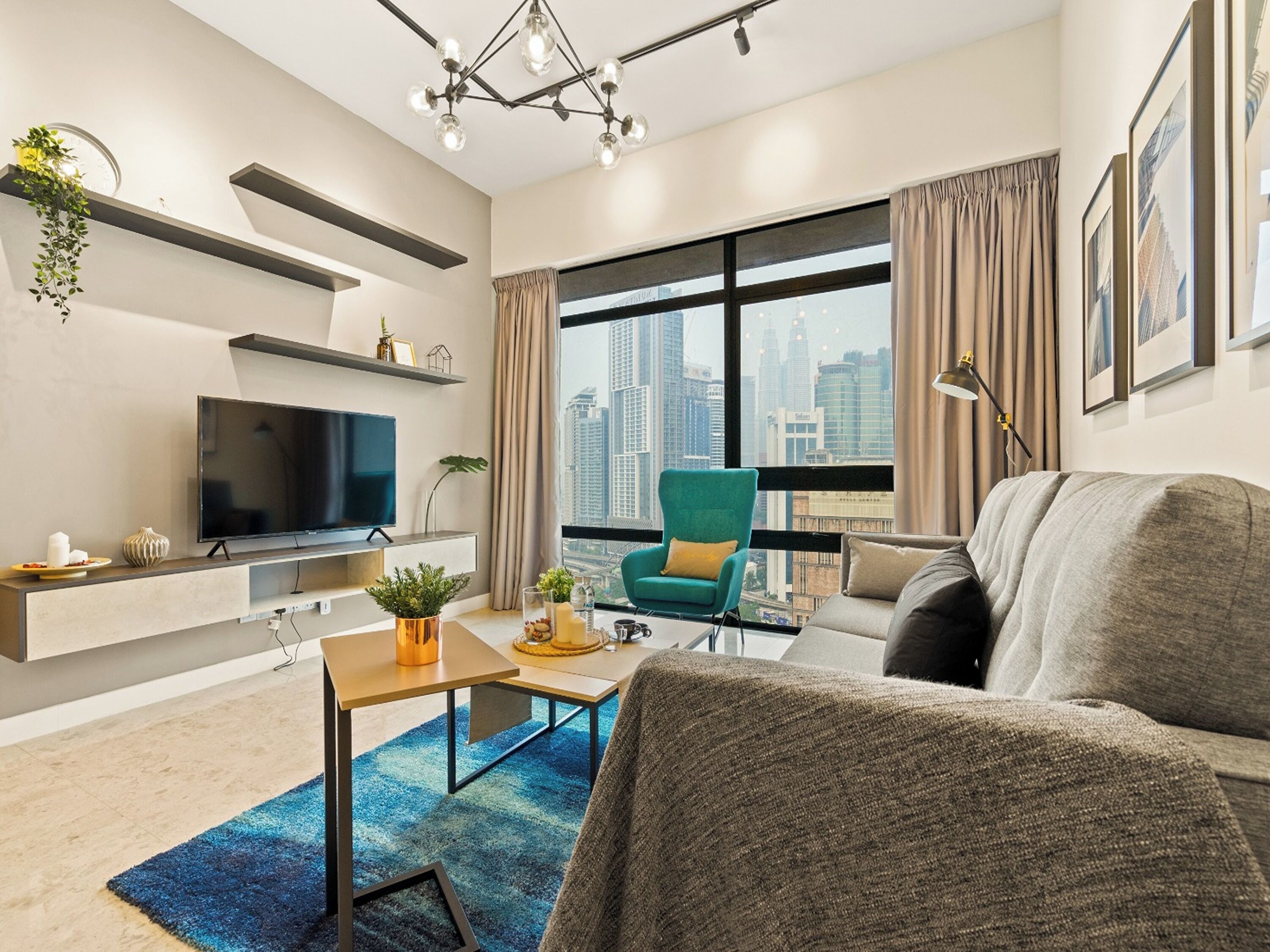 Premium Room, 2 Bedrooms | Living area | Flat-screen TV