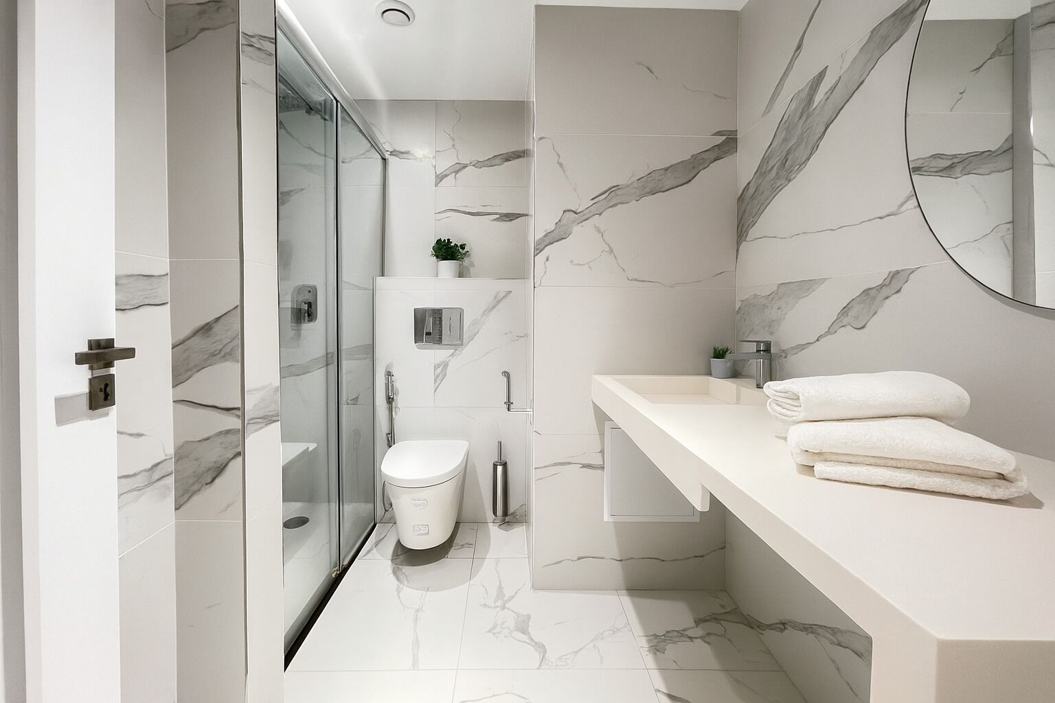 Apartment | Bathroom | Hair dryer, towels, soap, shampoo