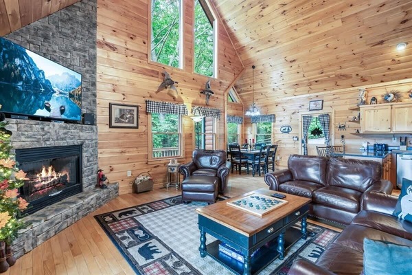 Smart TV, fireplace, video games, offices