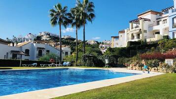 Apartment, 3 Bedrooms, Balcony, Garden View | Pool | Outdoor pool