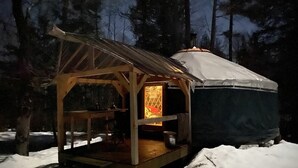 Unclassified image, 2 of 11, button - Cozy Yurt in the Peaceful Woods in Chatham, NH (Chatham)
