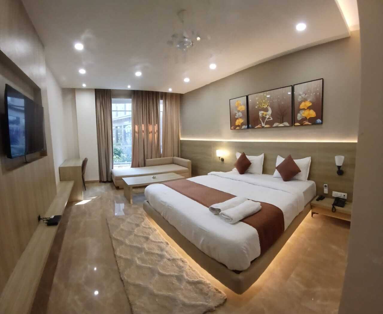 In-room safe, desk, blackout curtains, soundproofing