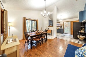 Dining - Spacious Cabin Retreat with Hot Tub, Deck, Resort Amenities in Terra Alta, WV (Terra Alta)