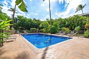 A heated pool - Kalama Terrace 2BR w/ Pool, AC, BBQ, Walk to Beach (Kihei)