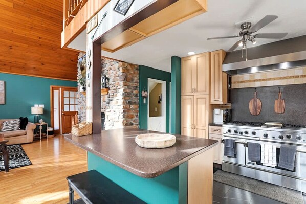 Fridge, microwave, stovetop, dishwasher