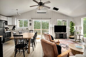 Fireplace - Mountainside Cabin with Hot Tub, Fire Pit and Modern Touches Nestled in the Woods of Hedgesville, WV - Just Minutes from Berkeley Springs (Hedgesville)