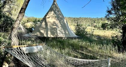 Superb Glamping Tipi on Organic Farm in the Sangre de Cristo Mountains, New Mexico