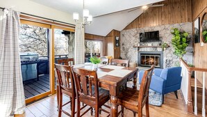Dining - Stone Cabin with Amazing Views, Hot Tub, Fire Pit and Game Room Perfect for Your Gerrardstown, WV Getaway (Gerrardstown)