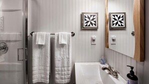 Hair dryer, towels
