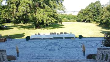 Outdoor banquet area