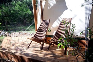 Terrace/patio - Glamping in Texas at this Cozy Bell Tent for Two (Spicewood)