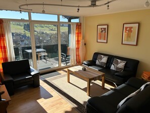 TV, fireplace, DVD player, stereo - Moos-Hochsauerland Holiday Apartment (Olsberg)