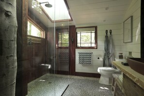 Secadora de cabello, toallas, jabón, shampoo