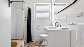 Hair dryer, towels