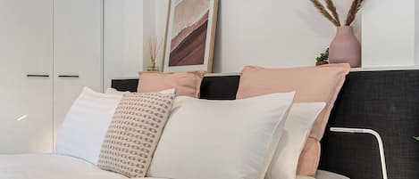 アパートメント | 1 室のベッドルーム、ノートパソコン用作業スペース、アイロン / アイロン台、ベッドシーツ