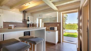 Standard House, 2 Bedrooms, 2 Bathrooms (Casa Cassianus) | Private kitchen | Fridge, microwave, oven, stovetop