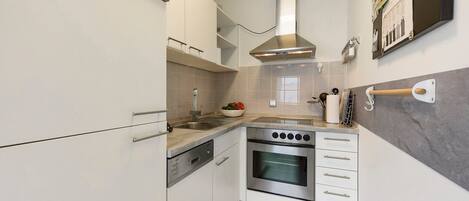 Fridge, oven, stovetop, dishwasher