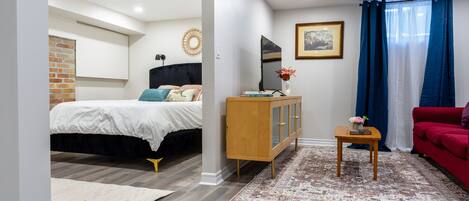 1 slaapkamer, een bureau, gratis wifi, beddengoed