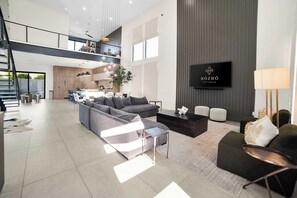 TV, fireplace, stereo, offices - Old Town Modern | Lanai, Theatre, BBQ & More (Scottsdale)