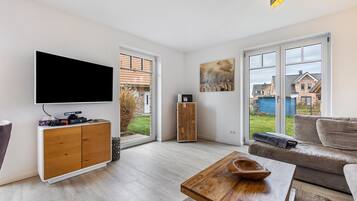 Fernseher, Kamin, Videospiele, DVD-Player